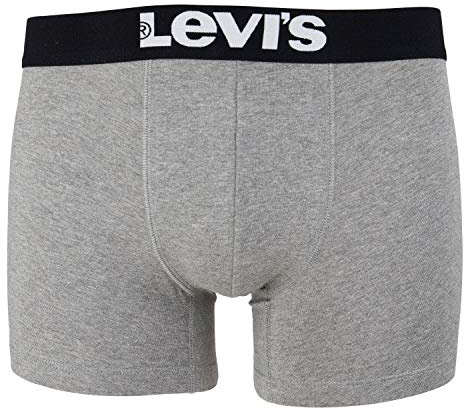 Levi's Herren Solid Basic Boxers Boxer-Shorts, Middle Grey Melange, XXL