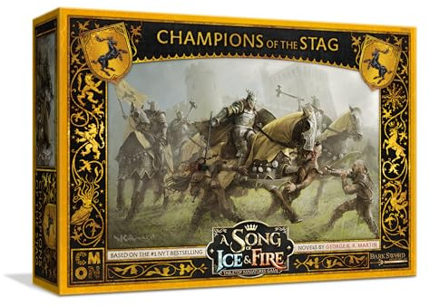 CMON | A Song of Ice and Fire: Baratheon Champions of The Stag | Miniatures Board Game| Ages 14 Plus | 2 Plus Players | 45-60 Minutes Playing Time
