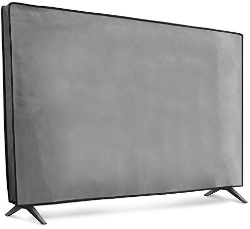 kwmobile Funda para Monitor 43 TV - Cubierta Protectora Textil para Pantalla de TV de Interior - Gris Claro