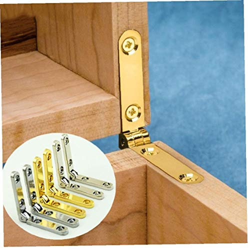 Zonfer 10pcs De La Joyería Caja Bisagras Bisagras del Carril Lateral De Madera Caja del Baúl De Casos Bisagras De Madera Caja De Accesorios