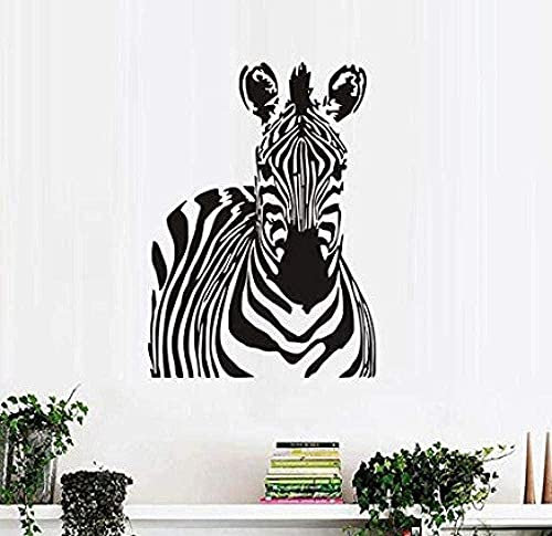 Tapete Möbelaufkleber Schwarz Abnehmbarer Peeling-Aufkleber Zebramuster Tierschnitzerei Home Art Wandaufkleber 58X80Cm