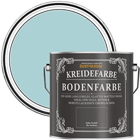 Rust-Oleum kratzfeste Kreidefarbe Bodenfarbe in mattem Finish -Inselblau 2.5L