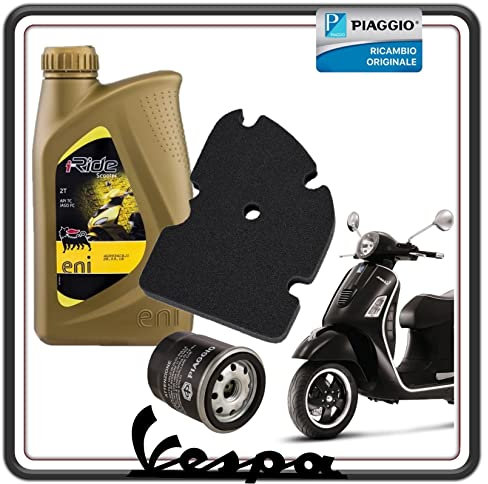 KIT TAGLIANDO FILTRO OLIO FILTRO ARIA + OLIO PER PIAGGIO VESPA GTS 125 - GTS 250 - VESPA GTS 300 - GTS 300 TUTTI I MODELLI ORIGINALE PIAGGIO.