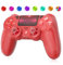 TURPOW Controller wireless per PS4, sensore touchpad a doppia vibrazione a 6 assi con illuminazione a LED turbo/touchpad/jack audio da 3,5 mm, telecomando gamepad per Ps-4/P4 Pro/P4 Slim/PC
