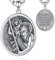 INFUSEU Collier Saint Christophe, Argent Sterling 925 Pendentif Médaille Saint Christophe Patron Chrétienne Bijoux Religieux Amour Protection Spirituelle Amulette Cadeaux pour Hommes Femmes