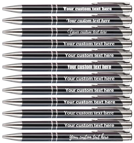 mumrap Stifte Kugelschreiber, personalisierbar, mehrfarbig, personalisierbar, mit Gravur, Bürogeschenke für Unternehmen, 12 Stück (Sprühfarbe)