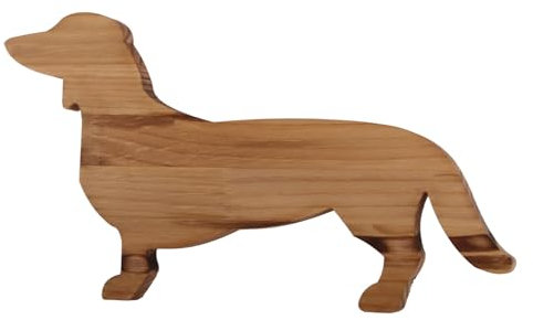 Dackel-Essteller, Dekorative Tabletts, Lustiger Dackel-Hund-Essteller, Vorspeisen-Serviertablett, Käsebrett, Wurstbrett, Niedlicher Essteller, Servierplatte für Familienparty, Essenstablett(Braun)