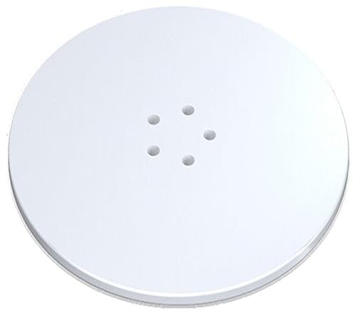 SPARES2GO 110mm Luxury Plug Cover for Shower Trap with 90mm Tray (Matt White)