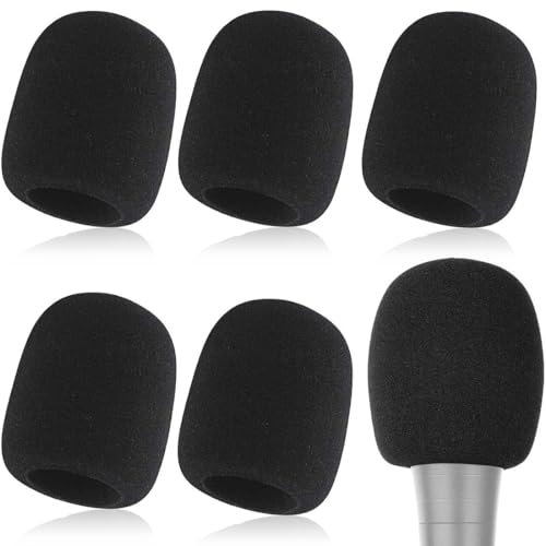 5 Pezzi Schiuma Mic Cover, nero microfono palmare paravento microfono op Grado copertura in schiuma per microfono auricolare microfoni senza fili