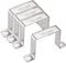 TA-VIGOR 4 staffe per connettori a forma di U, 60 mm x 60 mm, in acciaio inox, morsetti per condotti resistenti per porta chiusa, fissaggio filo tubo