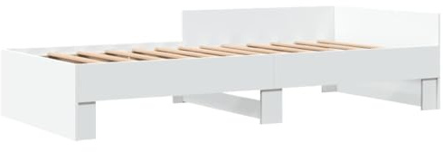 vidaXL Bettgestell Weiß 100x200 cm Holzwerkstoff