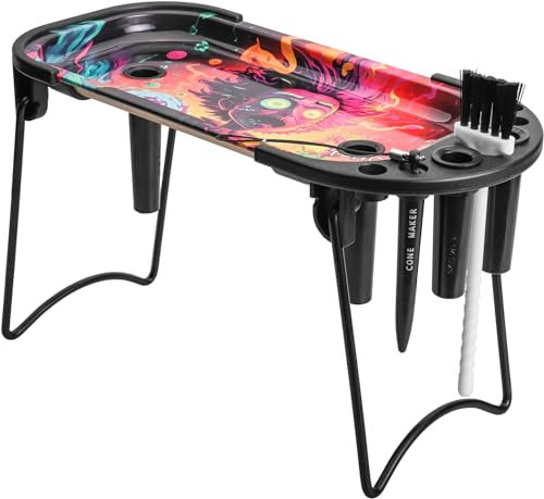 Bandeja de metal con cargador cónico para tamaño King y 1 1/4, cono preenrollado, máquina de enrollado, rellenador de cono plegable con cepillo y dispositivo de colocación