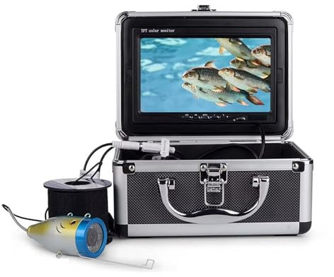 Visueller Fischfinder Unterwasser Angelkamera 9-Zoll-LCD-Display Kamera-Angelset 98 Fuß Kabellänge mit Sonnenblende doppelte Nachtsicht Flexible Umschaltung für Meer See Boot Eisfischen