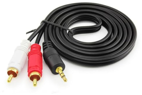 Homoyoyo Audio Et Câble Fil Audio 3. 5 à Câble Audio Smartphone Câble Audio Haut-parleurs Câble Audio Tablettes Cordon Audio Câble Audio Stéréo Adaptateur Mâle à 2 Mâles Câble Stéréo Black