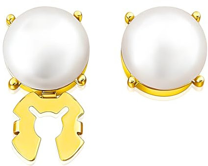 Cache Bouton de Chemise | Couvre Boutons de Manchette pour Chemises Homme | Cadeau Mariage Affaires en Acier inoxydable | Cache Boutons de Chemise Doré Perle
