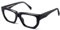 OuShiun Lesebrille mit Blaulichtfilter, Modischer Rahmen mit Federscharnier, Bequeme Lesebrille für Männer und Frauen, Schwarz +2,0