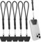 Yuanchu 5Pcs Phone Wrist Strap, Adjustable Cell Phone Lanyard Wristlet Strap With 5 Pack Phone Tether Tabs for Most Cell Phone Camera(Black)
