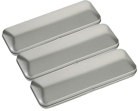 IWOWHERO 3pcs Flip Stationery Box for School Portable Tinplate Pencil Case Multifunctional Pen Organizer for Students and Daily Use