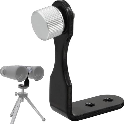 GGUFAY Universal Fernglas-Stativ-Adapter, L-Halterung, Metall-Stativ-Montageadapter, 50 mm, mit 1/4 Anschluss für Ferngläser, Teleskop-Kameras