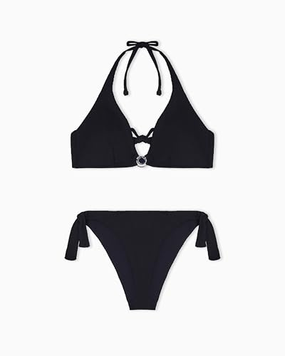 Emporio Armani Triangle+High Waist Brief Bikini Set di Bikini Donna (Pacco da 2)