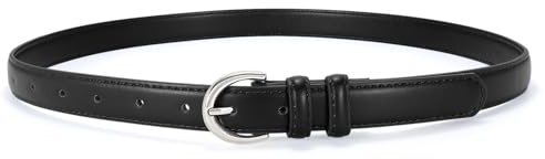 JASGOOD Ceinture Femme Cuir pour Jeans Pantalons Ceinture Fine Tendance pour Robes avec Boucle à Ardillon Simple