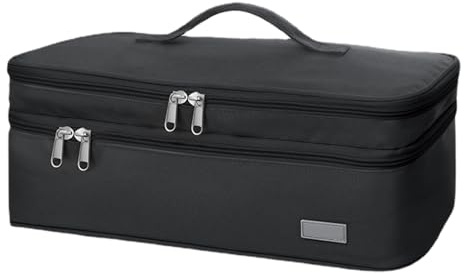Travel Storage Bag - Large Capacity Double-Layer Hair Storage Bag - Portable Carrying Case for Hair Dryer Brush, Hot Air Styler and Other Attachments