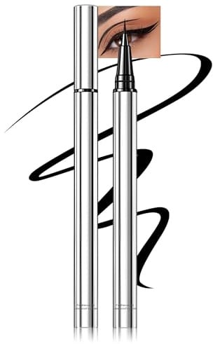 Jutqut Black Liquid Eyeliner Stift, Schwarz kajalstift Wasserfester | Präzise Lidstriche, Wasserfest & Wischfes, Langanhaltender Schnelltrocknend, Hochpigmentiert, Metallrohrgehäuse