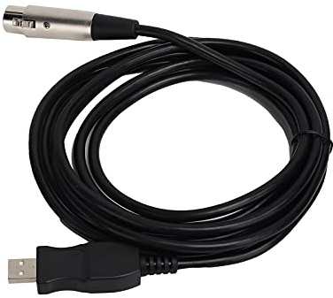 Akozon Câble Adaptateur USB vers XLR Femelle avec Fonction d'enregistrement pour équipement de Jeu - Convertisseur Plug and Play pour /// - Qualité Sonore Claire et Indicateur LED