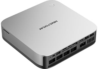 MINIS FORUM AI Mini PC X1 Pro, AMD Ryzen AI 9 HX470 (12 Kerne/24 Threads, bis zu 5,2 GHz) und AMD Radeon 890M, 32 GB DDR5 Max 128GB, 1 TB PCIe 4.0 SSD, HDMI/DP/USB4x2, 2xLAN 2.5G/WiFi 7/BT 5.4/Oculink
