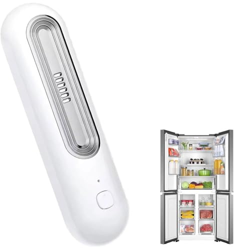 Ozoori Kühlschrank Deodorierer,Ozoori Fridge Deodorizer Odor Eliminator,Mini-USB-Kühlschrank-Deodorant,Wiederaufladbarer Kühlschranks-Geruchsentferner,2 Modi Lufterfrischer für Gefrierschrank (Silber)