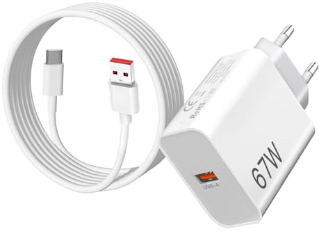 67W Cargador Movil Rapida para Xiaomi 15T Redmi Note 15 14 Pro 5G 13 12 15C