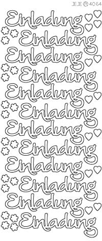 Hobbyfun Konturensticker Einladung Weiss