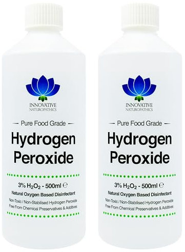 Hydrogen Peroxide 3% Food Grade - 1 Litre - Purest Grade H2O2 - Unstabilized and Additive Free - 10 Vols