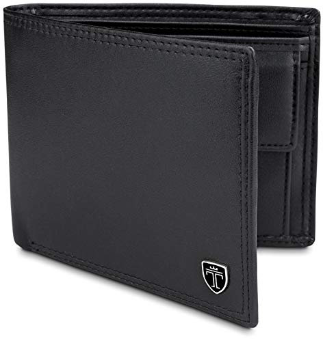 TRAVANDO Geldbeutel Männer Geldbörse Herren schwarz RFID Portemonnaie Portmonaise Geldtasche groß Brieftasche Portmonai Herrengeldbeutel Herrenbörse Herrengeldbörse Portmonee Geschenk Montreal
