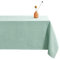 LUOLUO Tischdecke Leinenoptik tischdecke abwaschbar Tischtuch Leinen Tischwäsche Eckig Wasserdicht Tischdecke Hellgrün-Neu 145 x 300 cm