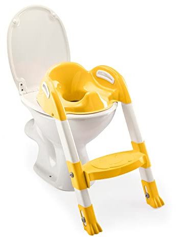 Thermobaby - Kinder WC Reduzierer - Kiddyloo - Clever, Spielerisch & Hygienisch - Verstellbare Füße - Rutschfeste Stufe - Kompaktes Zusammenklappen - Ab 18 Monate - Ananas