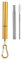 Kit de paille réutilisable rétractable en acier inoxydable à trois sections(#1)