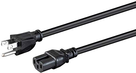 Monoprice Heavy Duty Power Cord - 3 Füße - Black | NEMA 5-15P to IEC 60320 C15, 14AWG, 15A, SJT, 125V, für PCs, Monitore, Scanner und Drucker