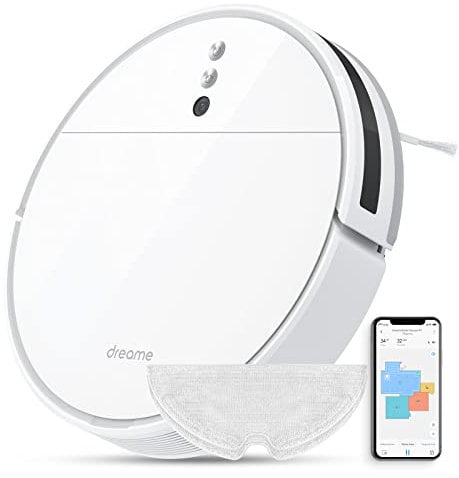DREAME F9 Robot 2in1 Aspirapolvere e Lava Pavimenti, Navigazione Intelligente, Aspirazione 2500Pa polvere fino 600ml, Autonomia 150 minuti, Sottile 8cm, Wi-Fi, Controllo App, Compatibile Alexa/Google