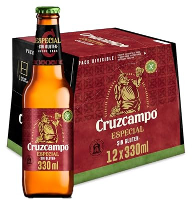Cruzcampo Especial Sin Gluten Cerveza Lager Pack Botella, 12 x 33cl