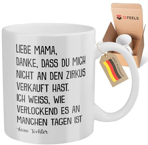 22Feels Mutter Tochter Tasse Mama Geschenk Muttertag für Mami Geburtstag Idee Mutti