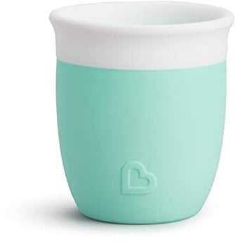 Munchkin C'est Silicone! Vaso Aprendizaje Bebe y Niños Pequeños, Vaso para Sorber de Transición Abierto 360° para Niños de 4 Meses o Más, Sin BPA, Silicona Alimentaria, 2 oz/59 ml, Menta