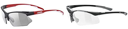 Uvex Fahrradbrille Sport- Sonnenbrille Sportstyle 802 Vario Black red White & Fahrradbrille Sportbrille sportstyle 223 black-grey