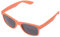 Miobo Sonnenbrillen Party Brillen 1980 style Retro Atzen Nerdbrille Hornbrille Sonnenbrille oder Klarglas Schwarz (Orange Sonnenbrille)