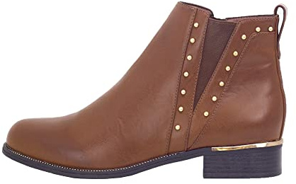 Fitters Footwear Damen Stiefelette Paula in brandy Lederimitat, Schuhgröße:44