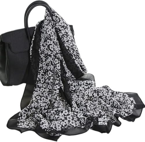 FAIRYGATE Tuch Damen Chiffon Schal Seidentuch Haare Chiffon Stola Perfekt zu Jedem Abendkleid Hochzeit Abend Halstücher für Damen A4311