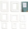 Lechengjia 32 Stücke Passepartout Karton, 8 Größen von Bild Foto Rahmen Halterungen Matten für Home Studio (Iced White, Off White)