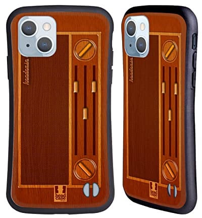 Head Case Designs Vintage Radio Wooden Gadget Hybrid Case Compatible With Apple iPhone 14