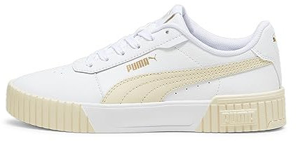 PUMA Damen Carina 2.0 Sneaker, White Sugared Almond Gold, 40.5 EU