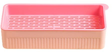 tinysiry Katzengras-Pflanzgefäß, Pflanzensämlings-Starter-Kit mit abnehmbarem Boden, doppelschichtiger Kunststoff-Haustier-Sprossenschale, Pflanztopf, Pflanzkasten Rosa